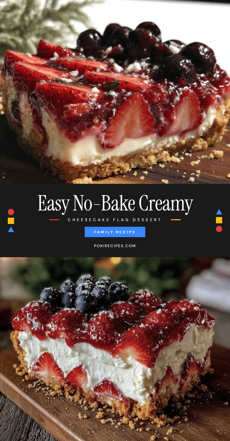 no bake cheesecake flag dessert recipe