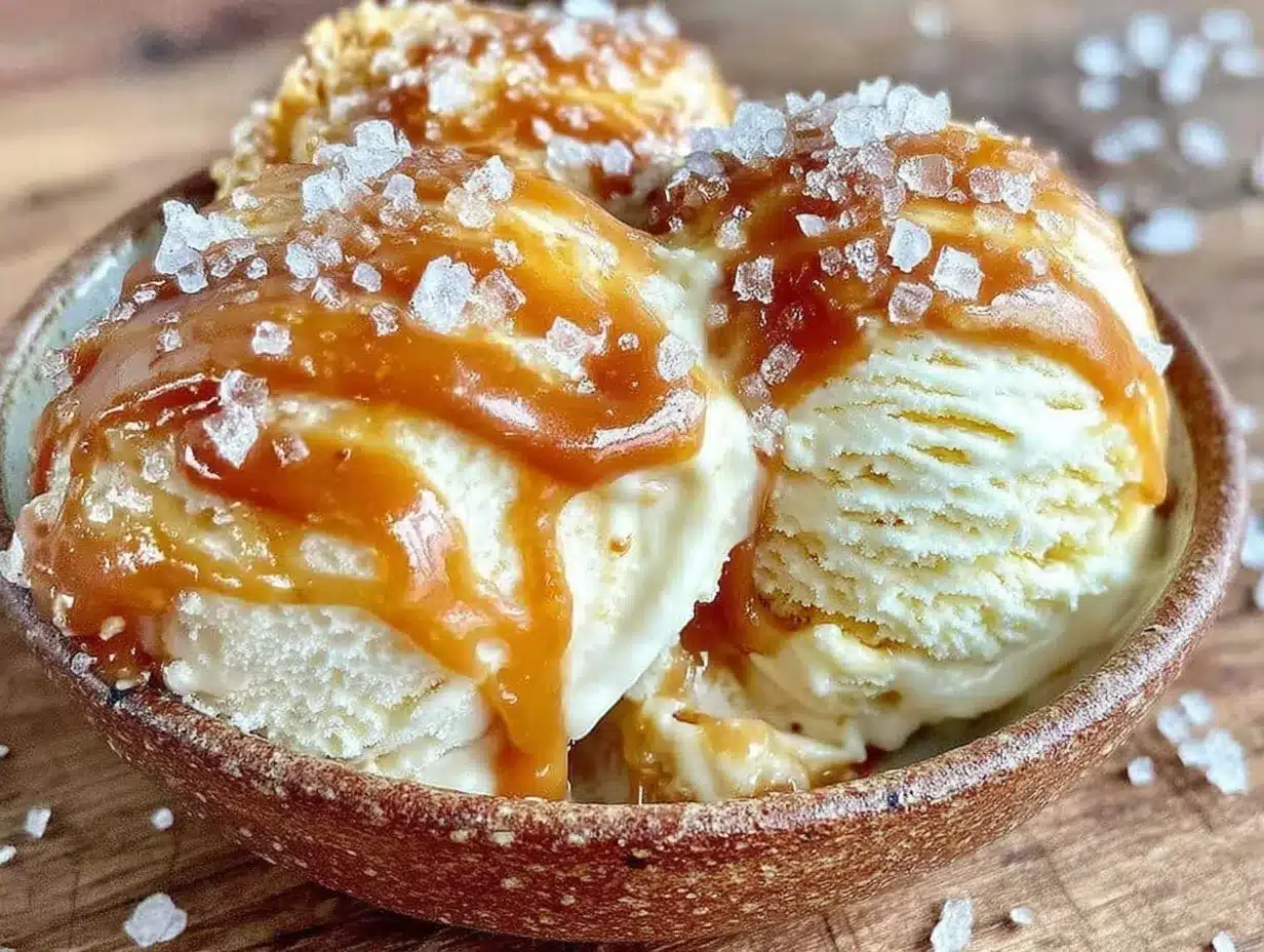 no-churn salted caramel ice cream preparation steps