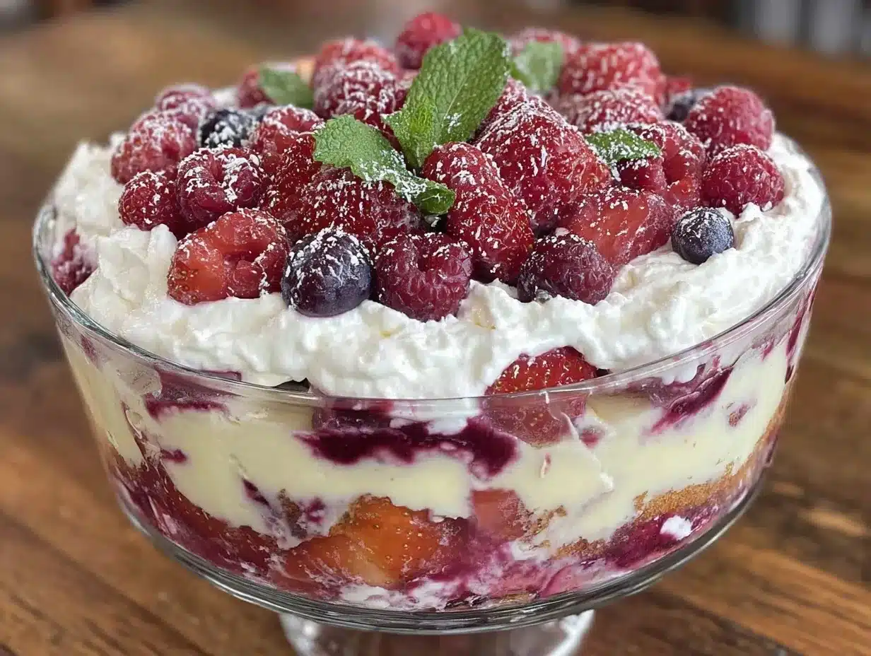 patriotic berry trifle preparation steps