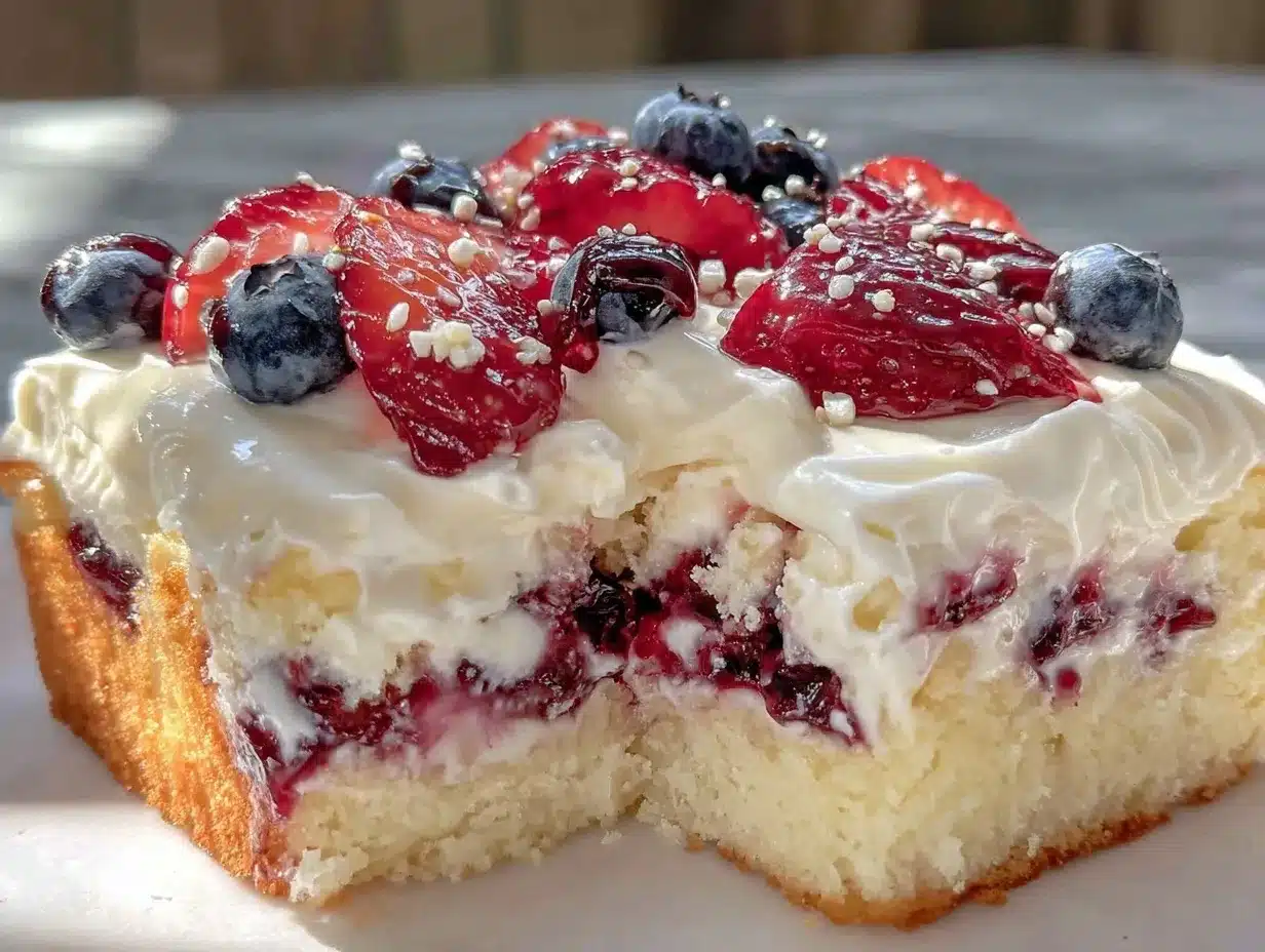 patriotic poke cake preparation steps