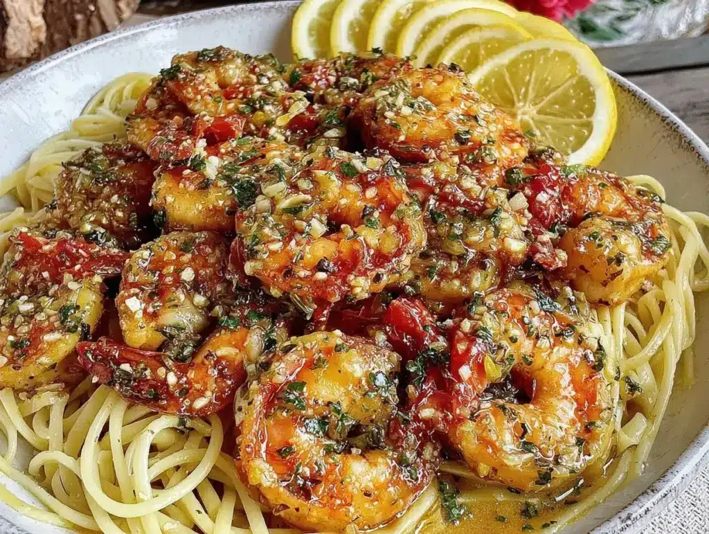 quick garlic butter shrimp scampi - featured image