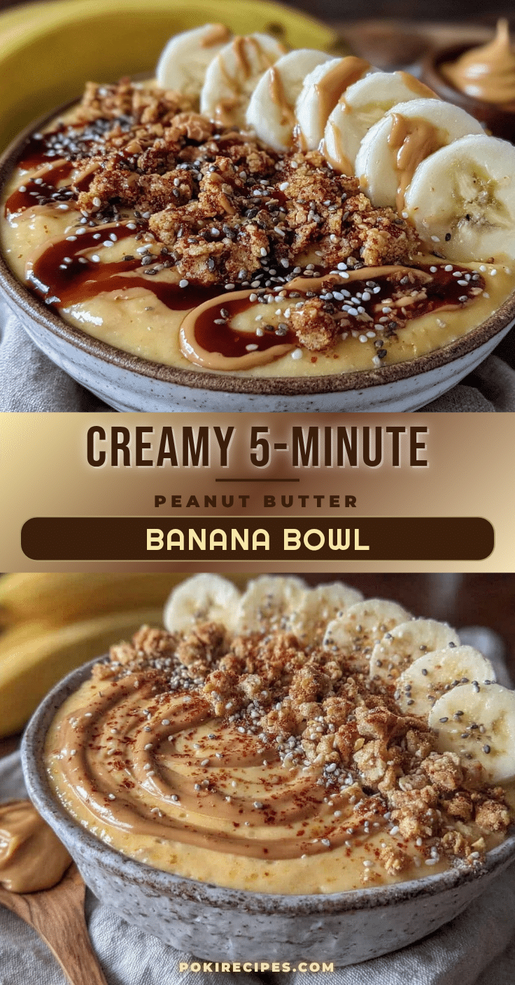 Quick Peanut Butter Banana Smoothie Bowl recipe