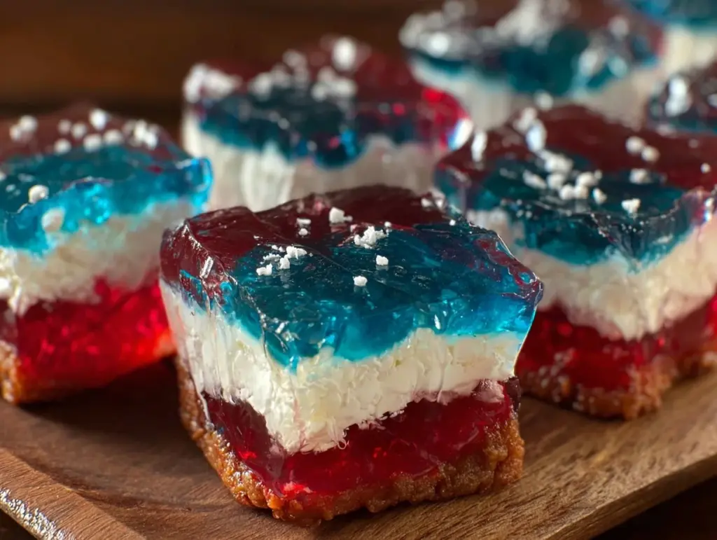 red white and blue jello shots - featured image