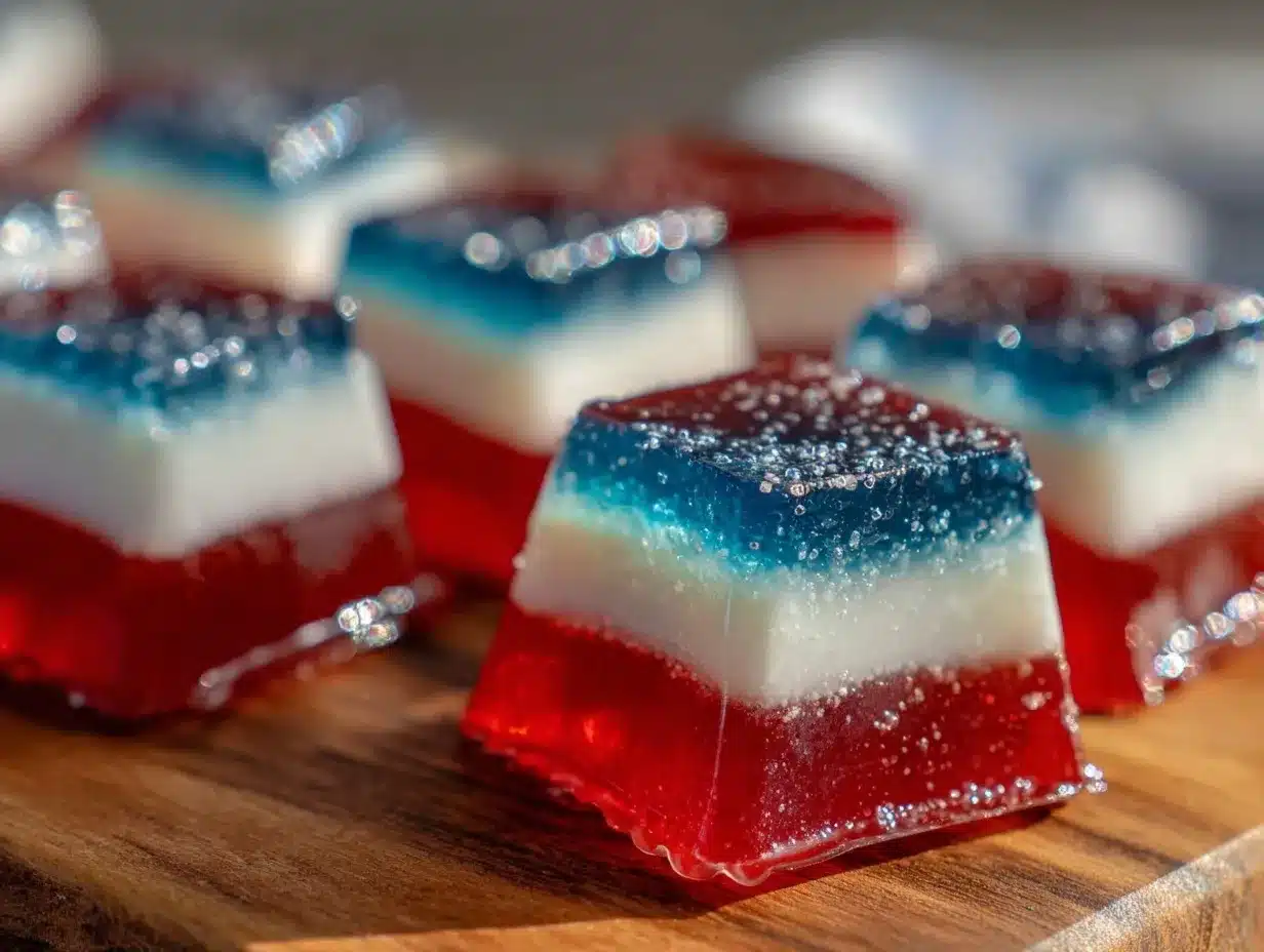 red white and blue jello shots preparation steps