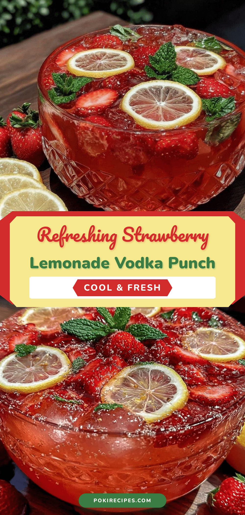 Refreshing Strawberry Lemonade Vodka Punch recipe