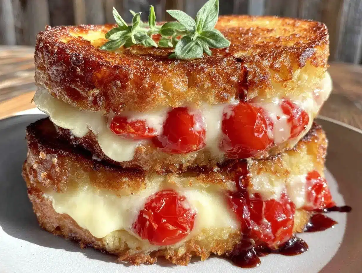 savory caprese grilled cheese preparation steps