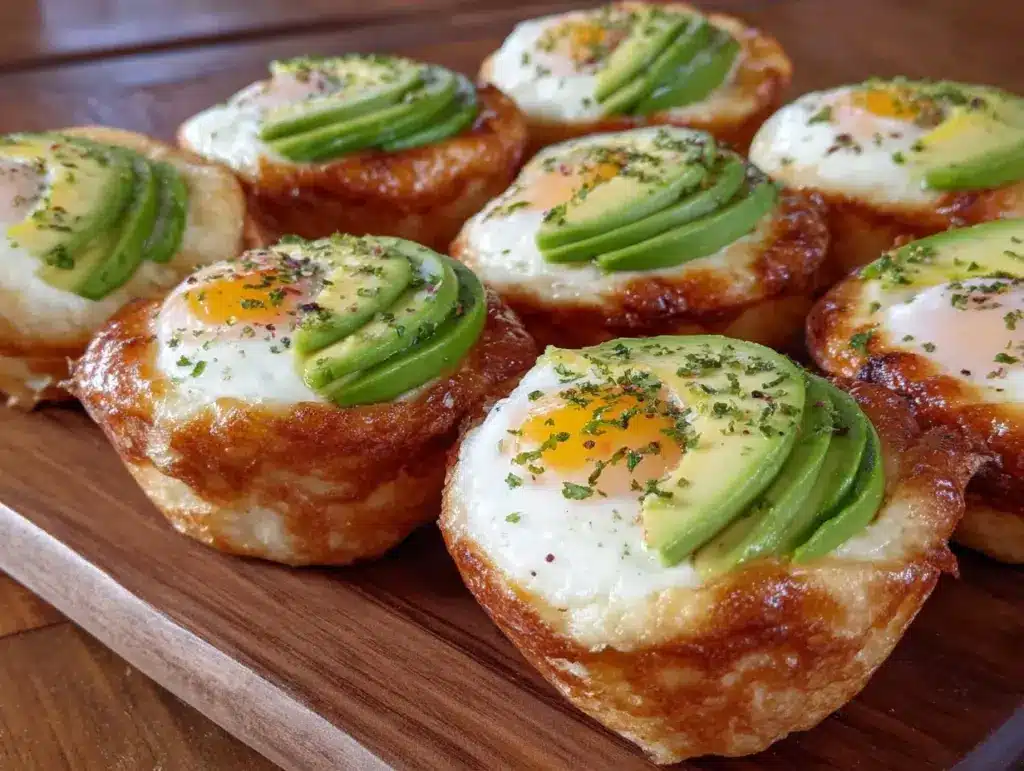 savory egg and avocado breakfast cups - featured image