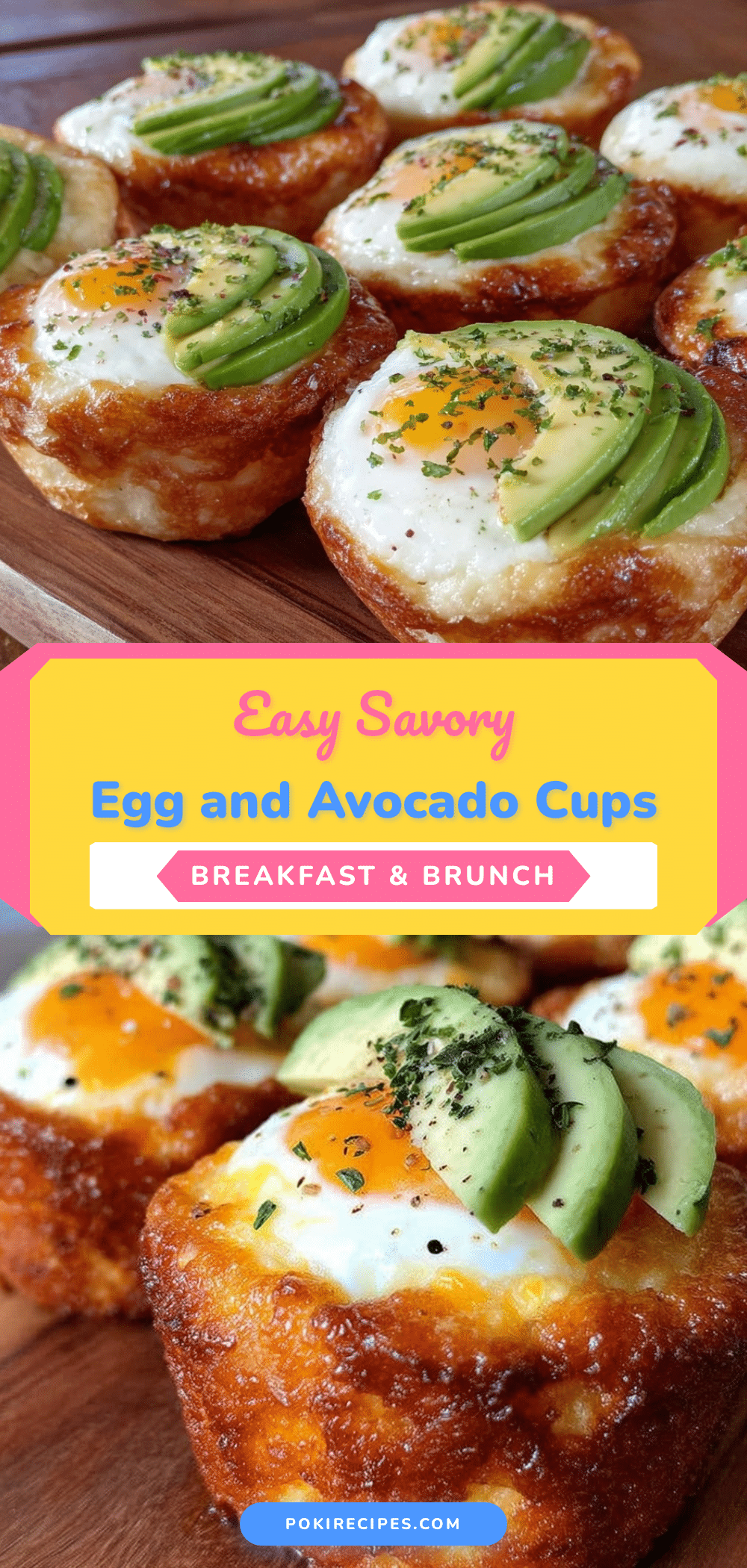 savory egg and avocado breakfast cups recipe