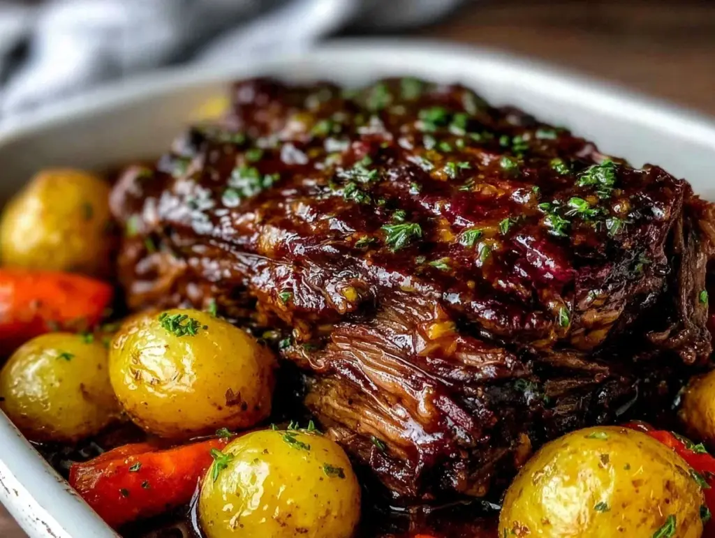 slow cooker beef pot roast - featured image
