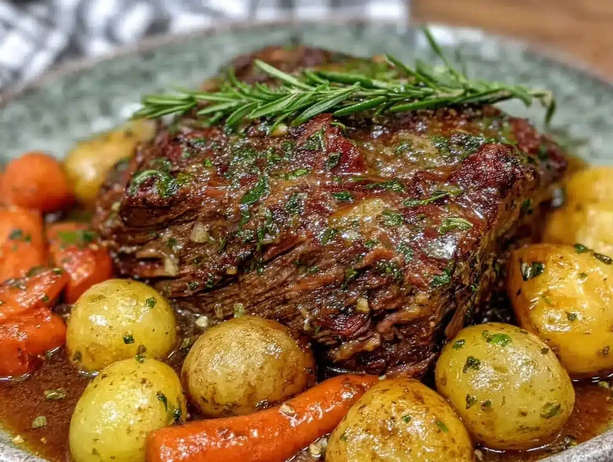 slow cooker beef pot roast preparation steps