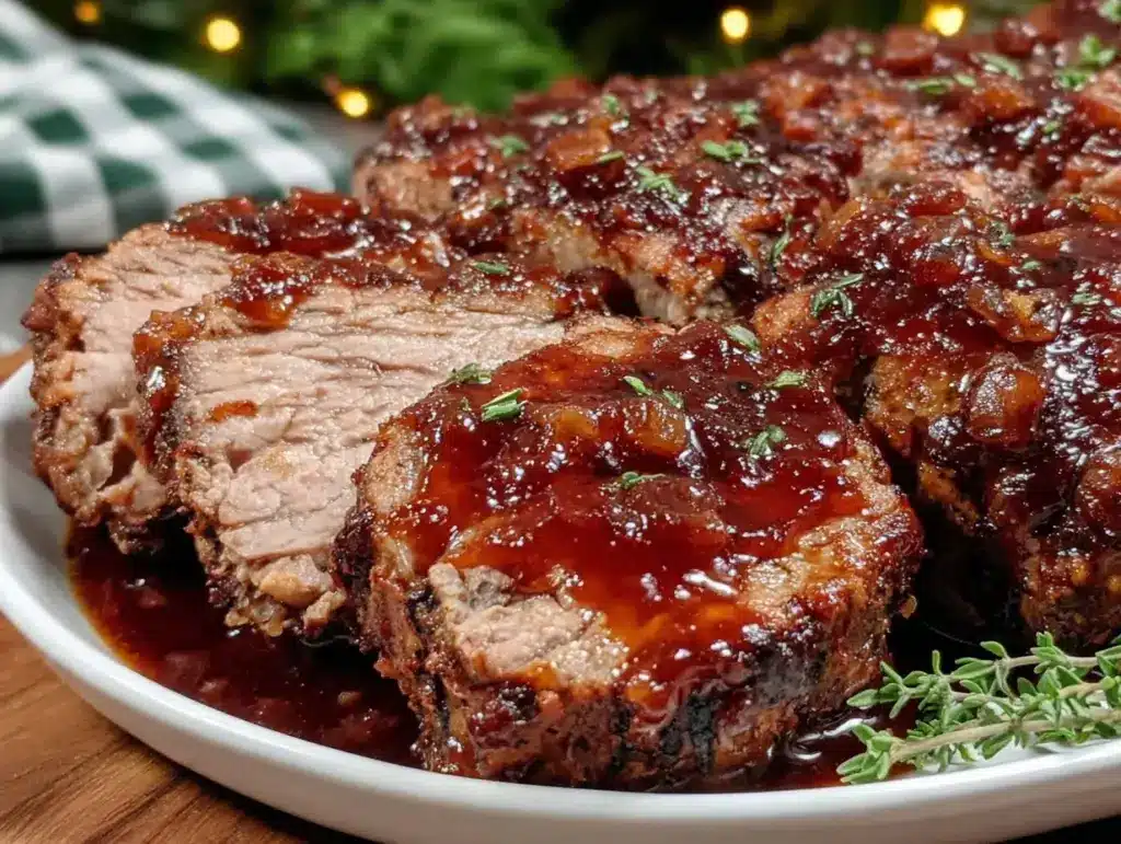 slow cooker honey garlic pork tenderloin - featured image