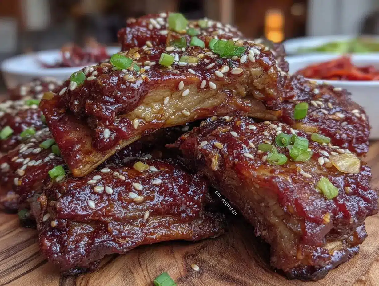 spicy korean bbq short ribs preparation steps