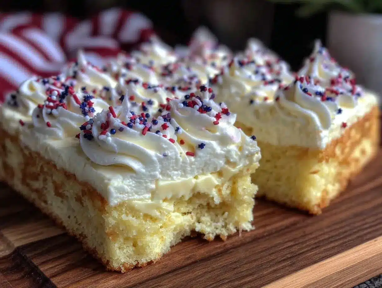 star-spangled sheet cake with cream cheese frosting preparation steps