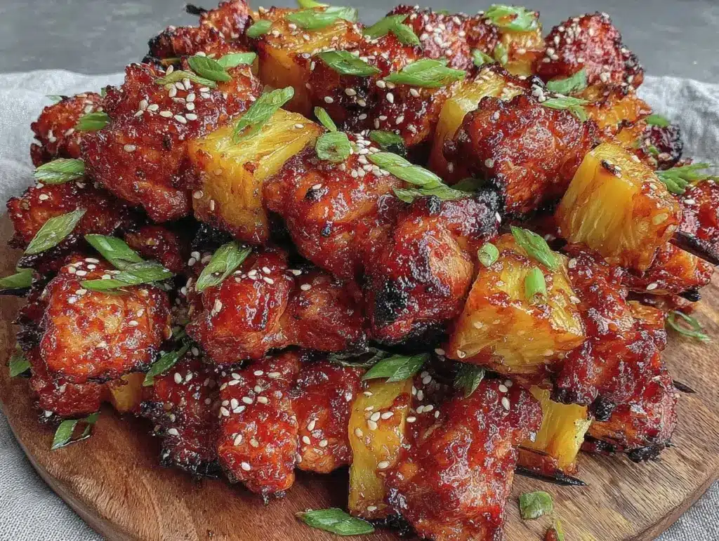 teriyaki pineapple chicken kabobs - featured image