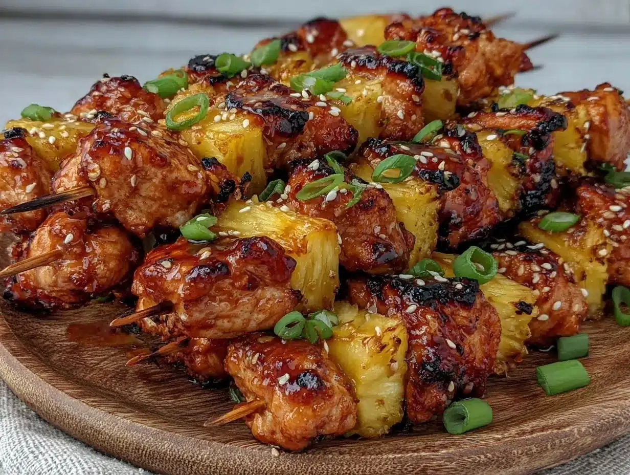 teriyaki pineapple chicken kabobs preparation steps