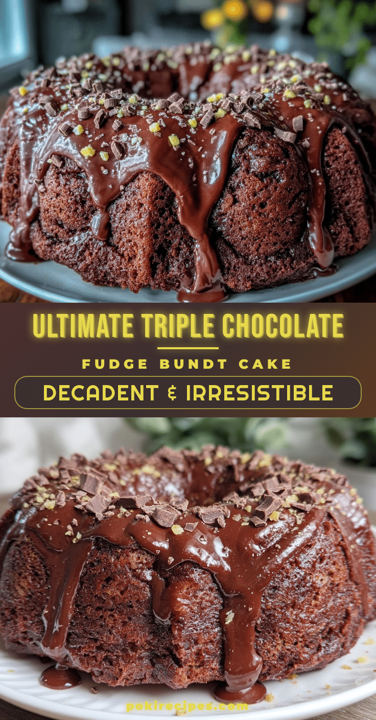 Ultimate Triple Chocolate Fudge Bundt Cake recipe