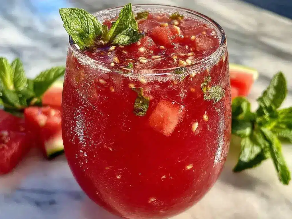 watermelon mint agua fresca - featured image
