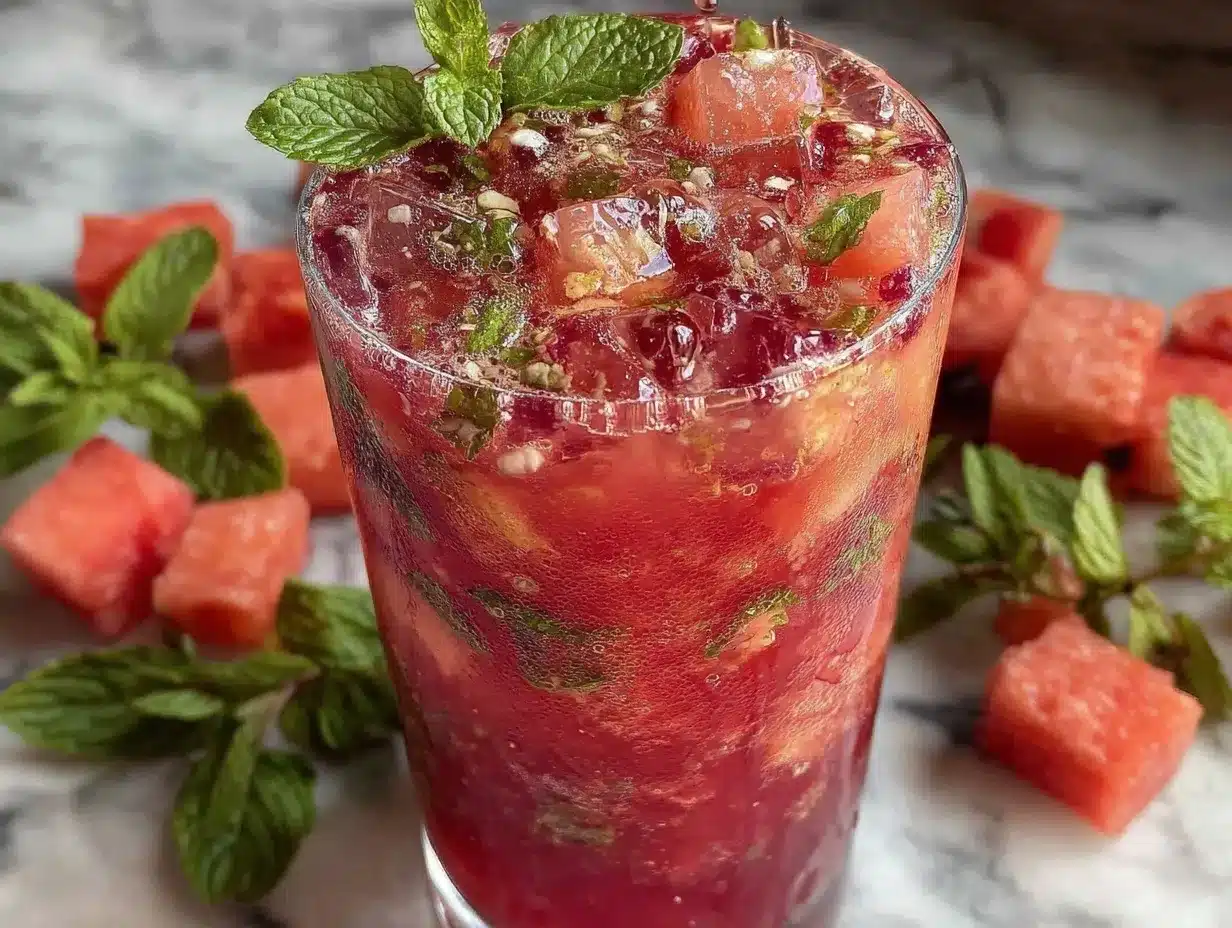watermelon mint agua fresca preparation steps