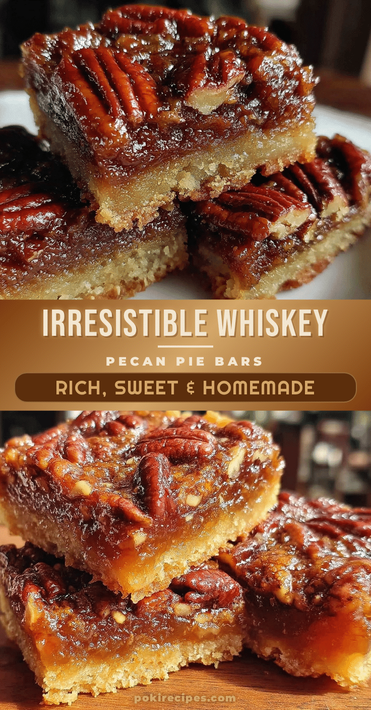 whiskey pecan pie bars recipe