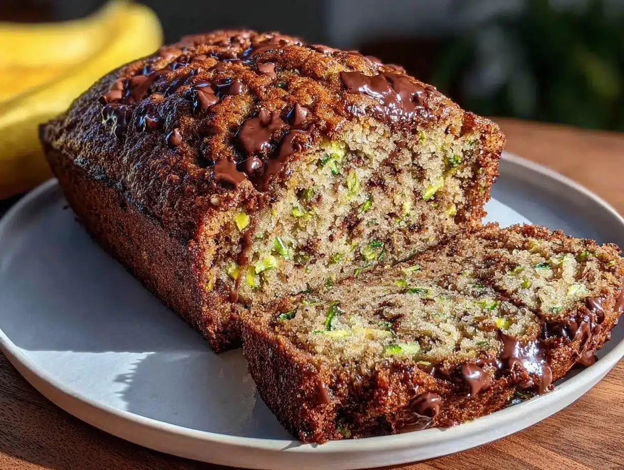 banana zucchini chocolate chip bread preparation steps