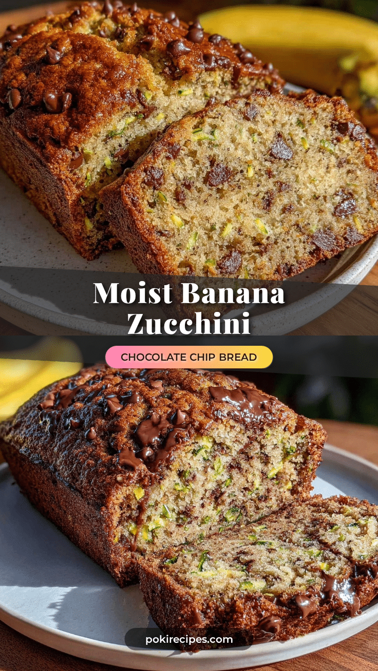 banana zucchini chocolate chip bread recipe