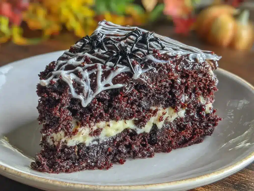 black velvet Halloween cake - featured image