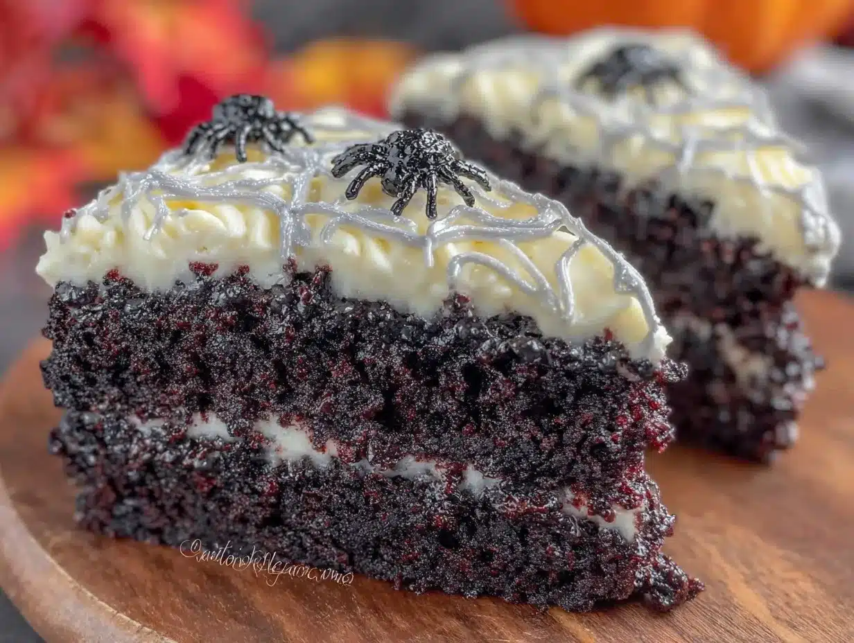 black velvet Halloween cake preparation steps