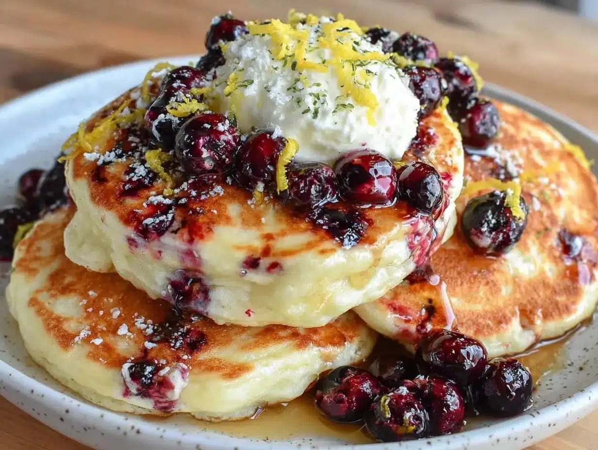 blueberry lemon ricotta pancakes preparation steps