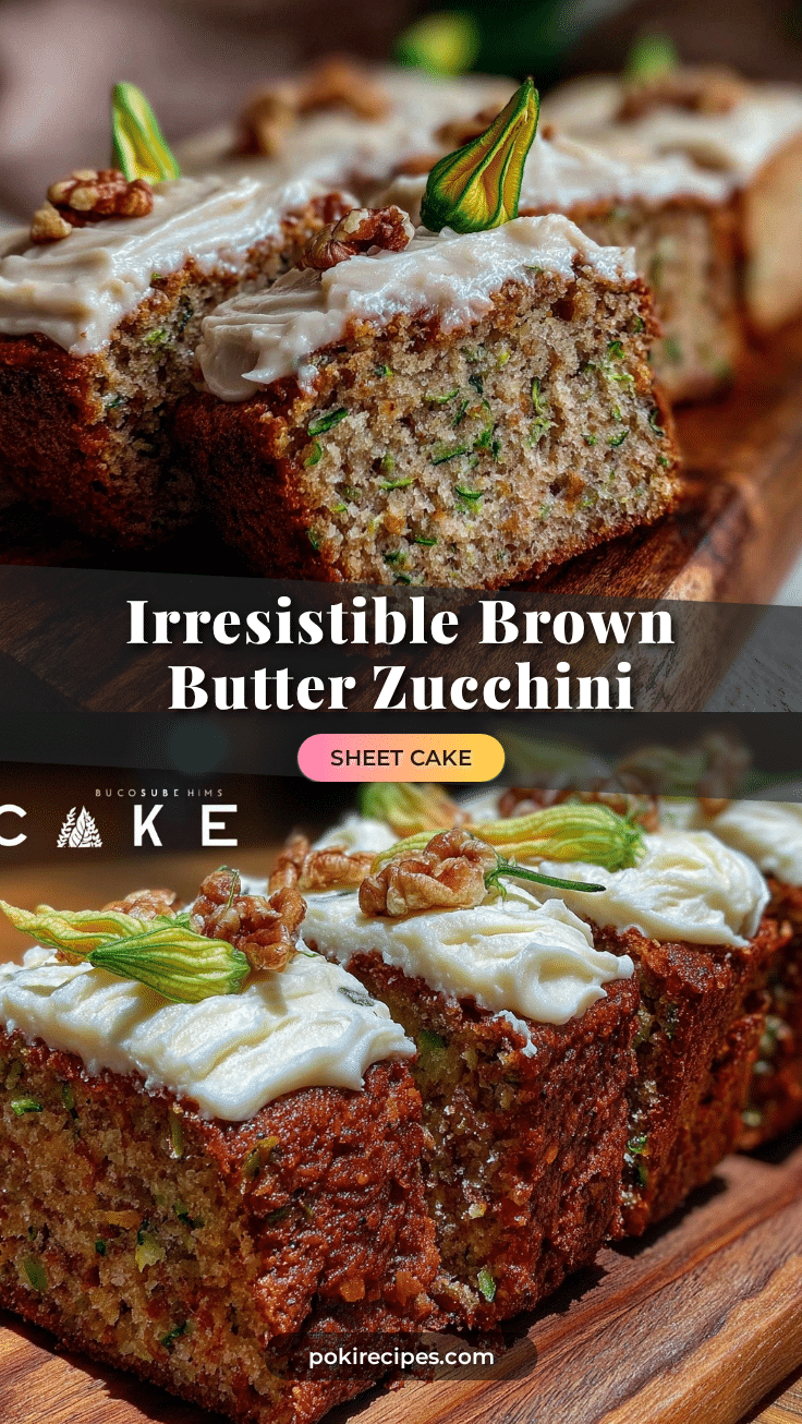 brown butter zucchini sheet cake recipe