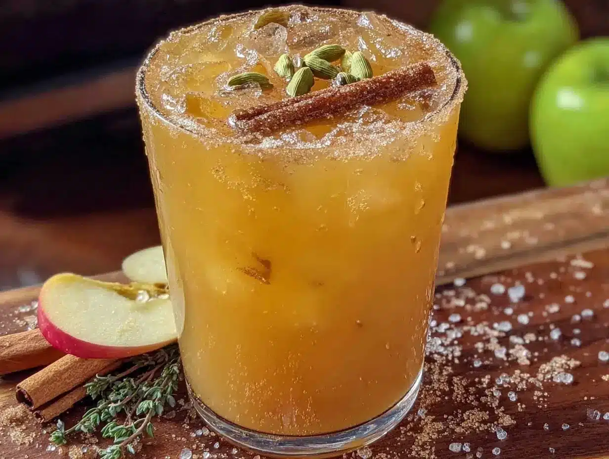 brown sugar cinnamon apple cider mocktail preparation steps