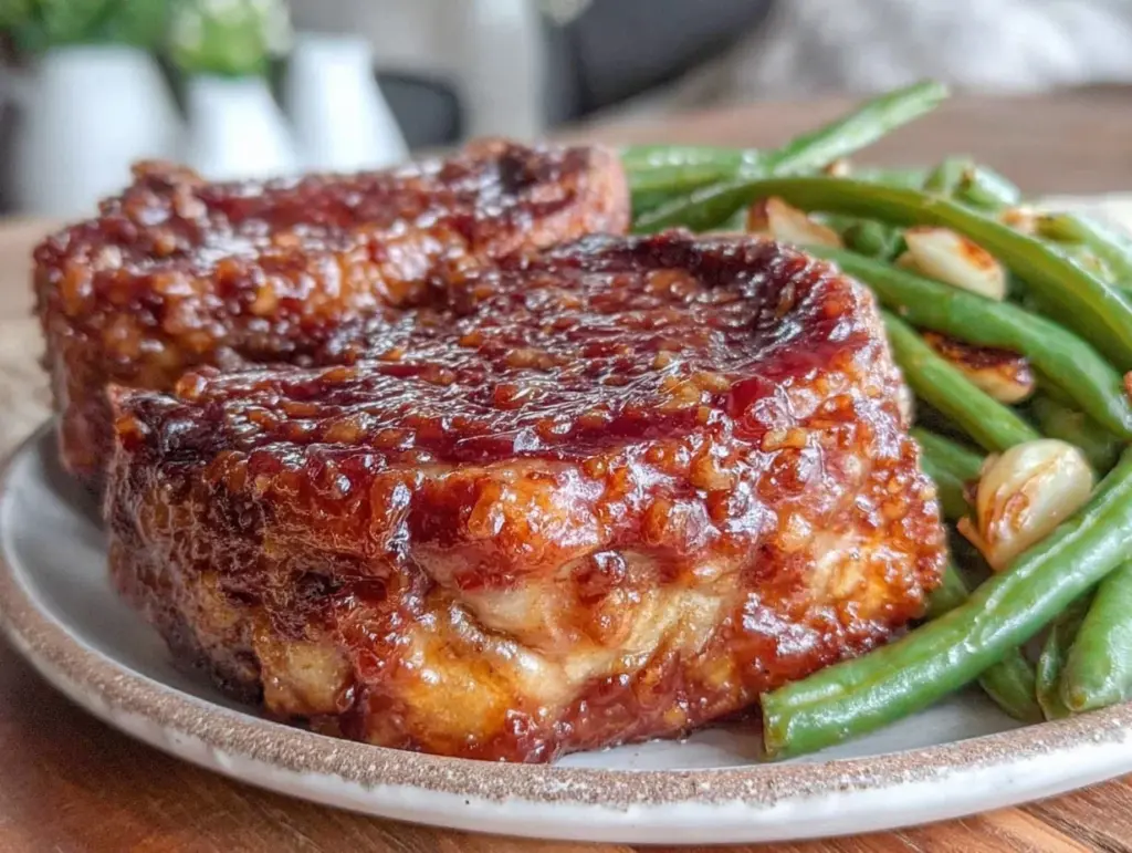 brown sugar Dijon baked pork chops - featured image