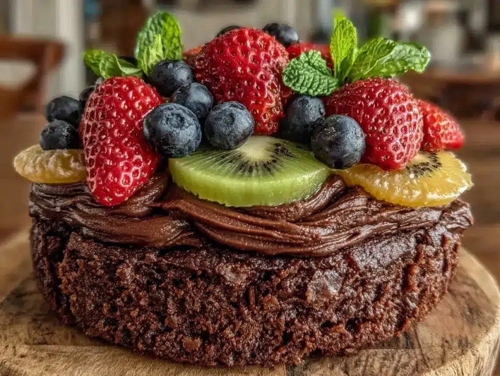 brownie fruit pizza - featured image