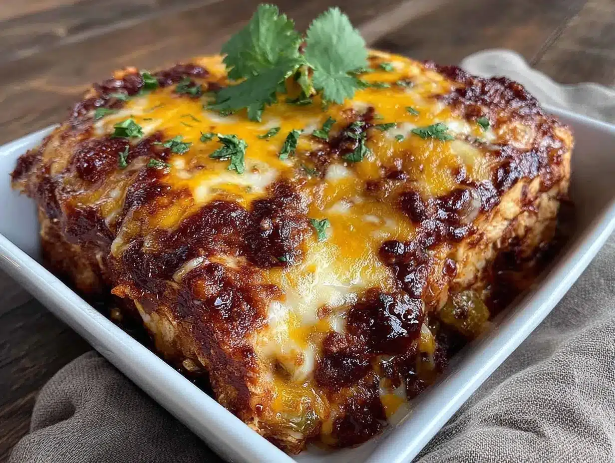 Cheesy Roasted Hatch Chile Chicken Enchilada Casserole preparation steps