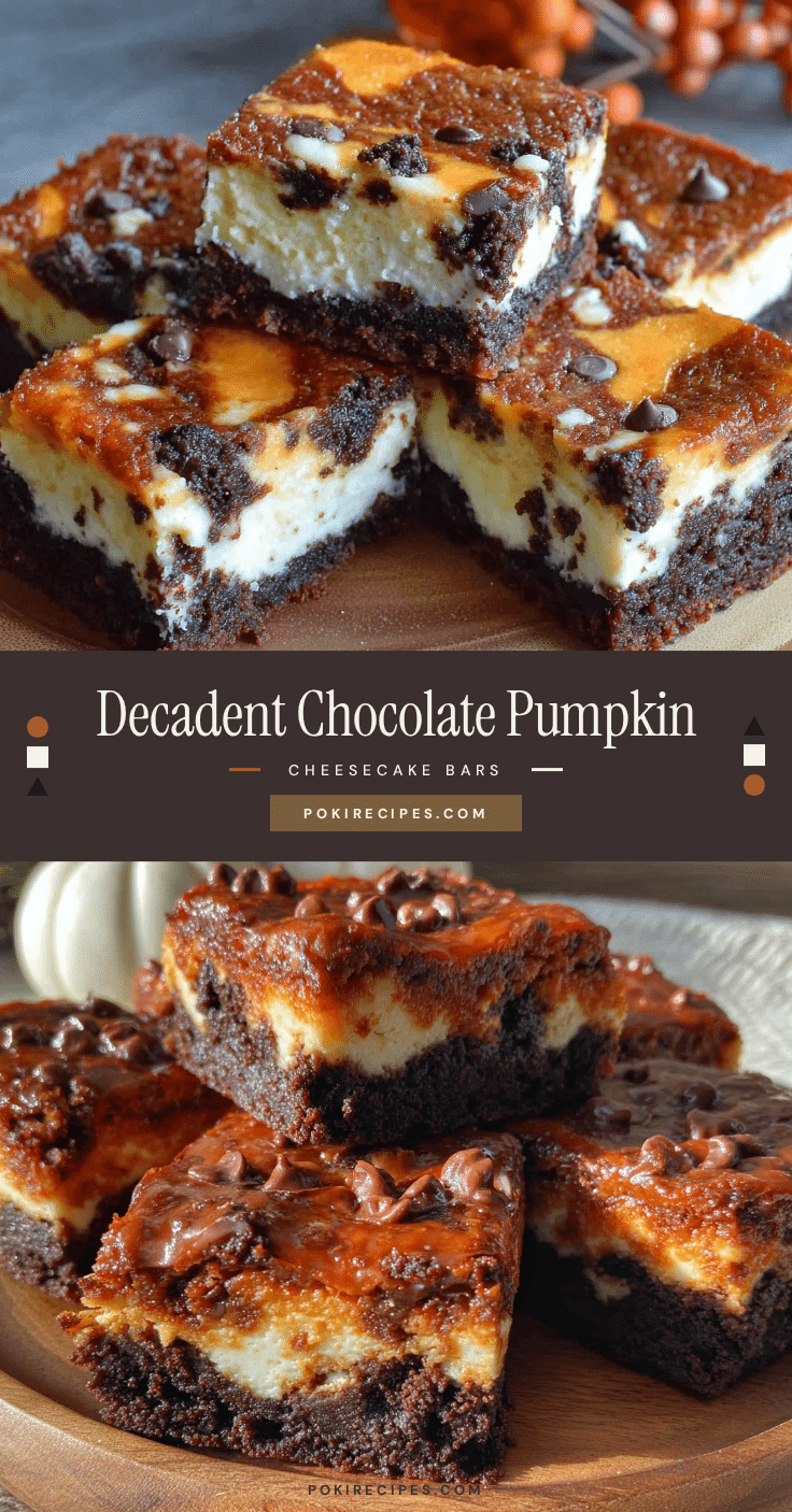 chocolate pumpkin cheesecake bars recipe