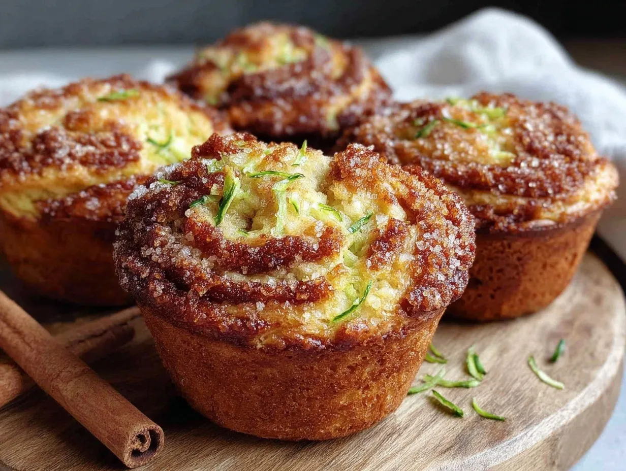 cinnamon swirl zucchini bread muffins preparation steps