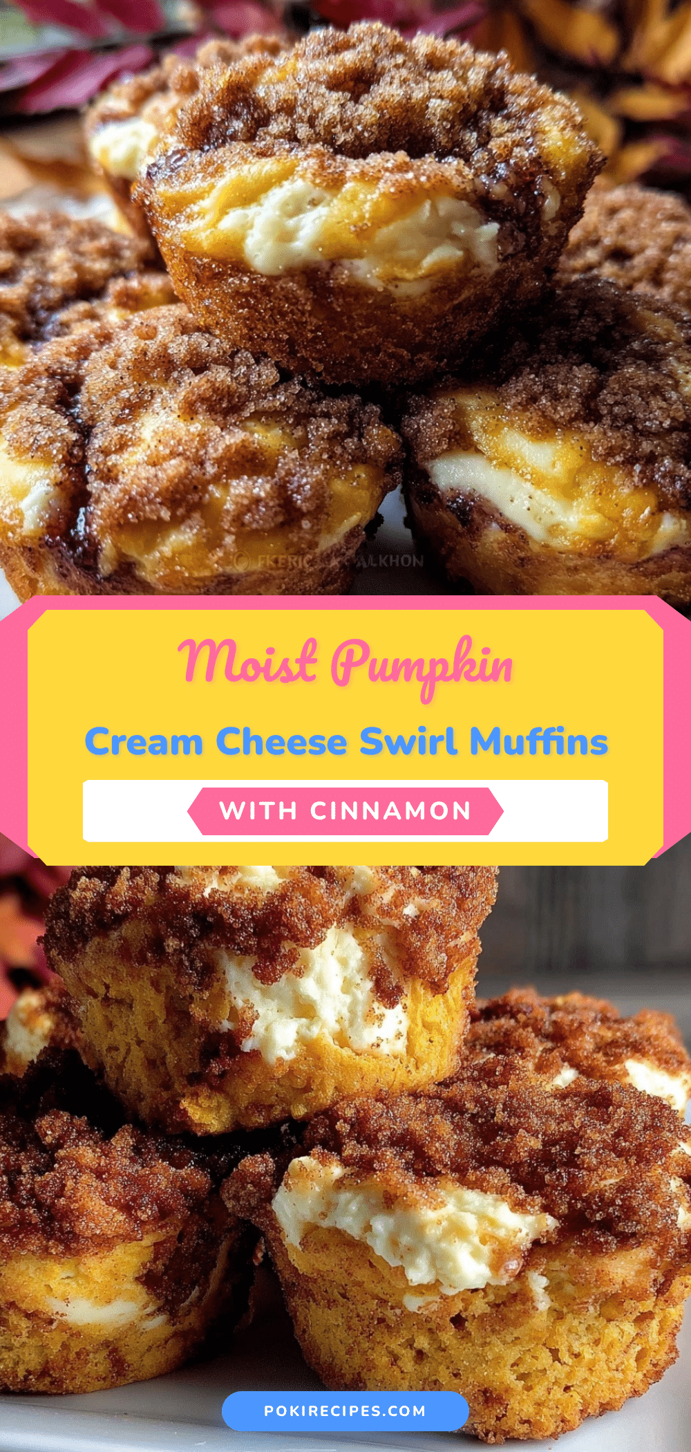 cozy pumpkin cream cheese swirl muffins recipe