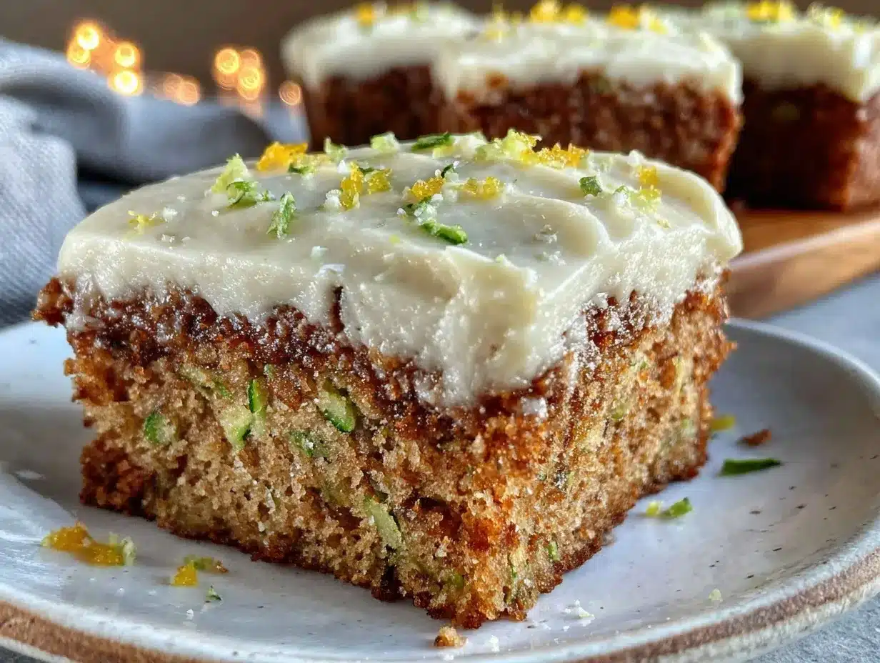 creamy lemon zucchini bars preparation steps