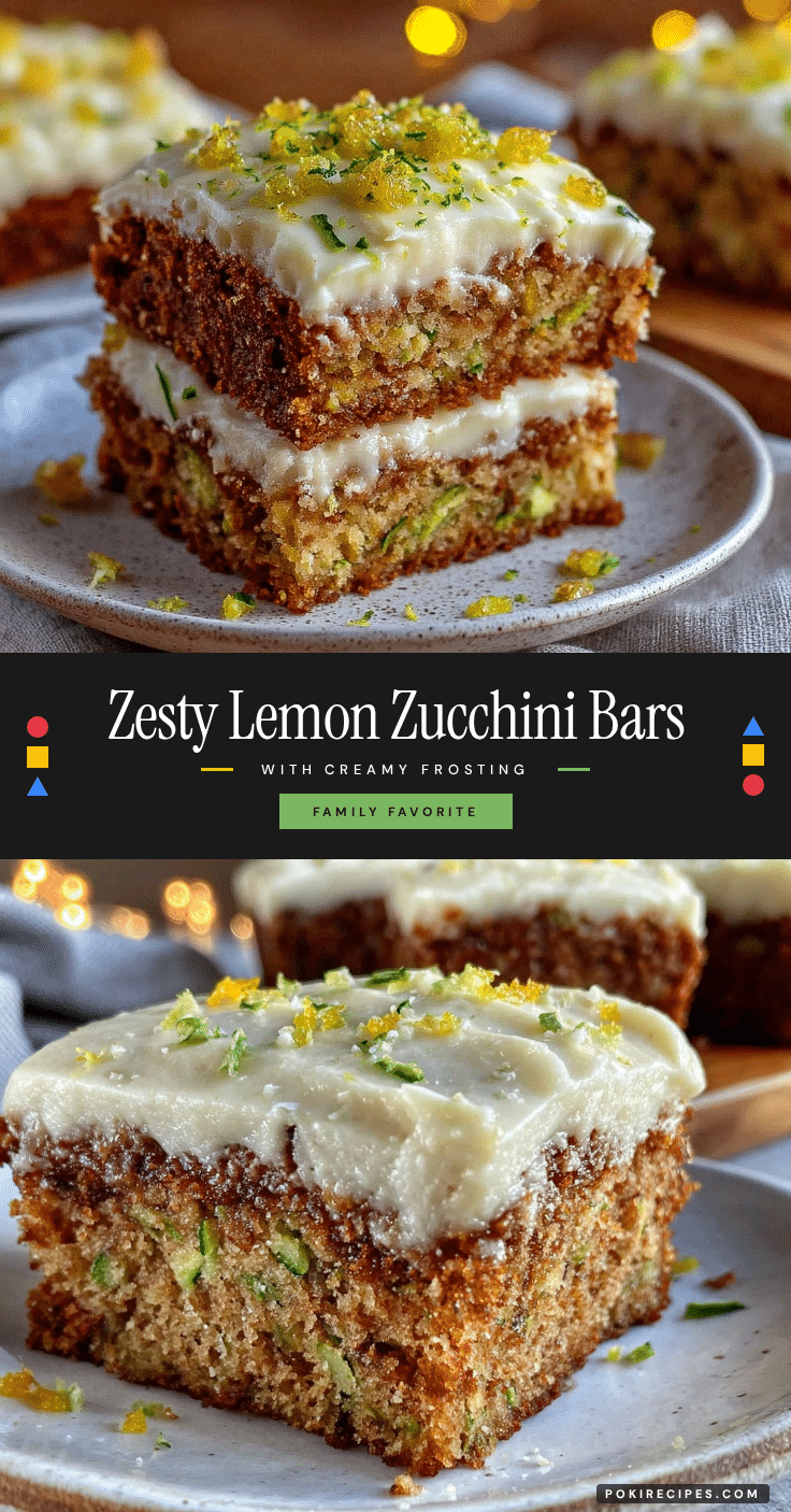 creamy lemon zucchini bars recipe