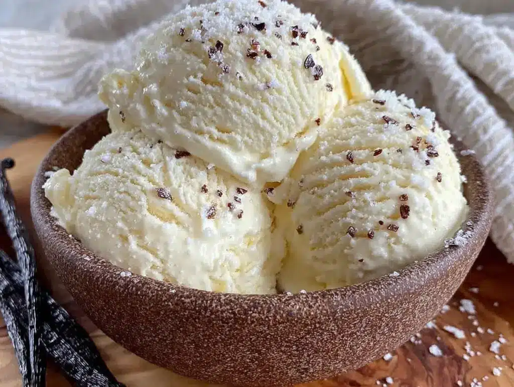creamy no-churn vanilla bean ice cream - featured image