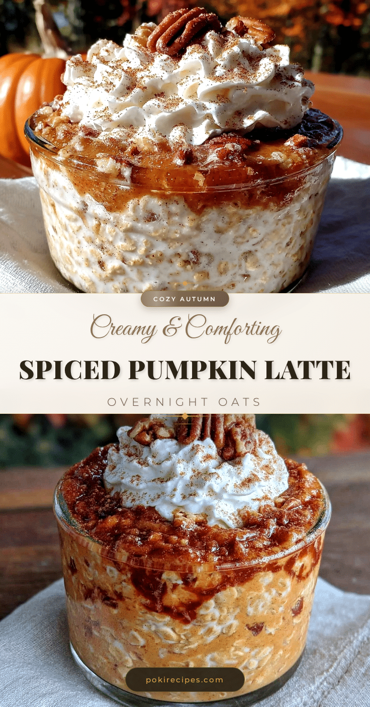 creamy spiced pumpkin latte overnight oats recipe