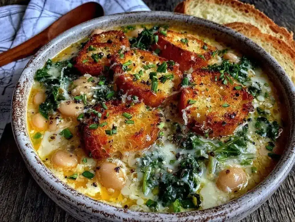 creamy white bean and kale soup - featured image