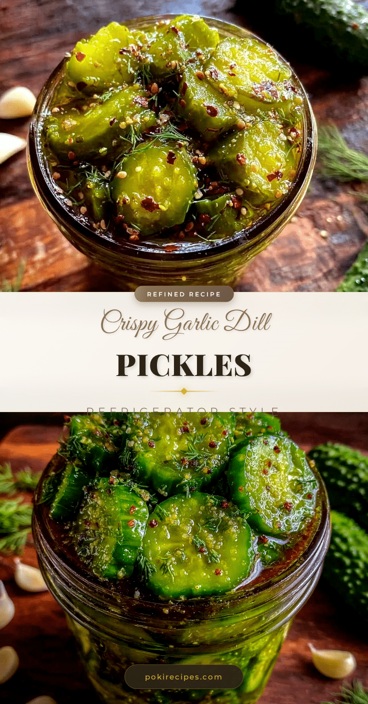 crispy garlic dill pickles refrigerator recipe recipe