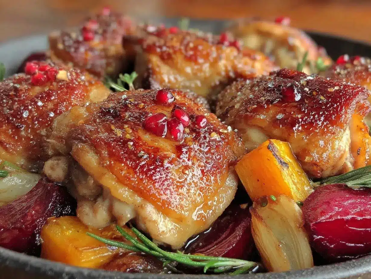crispy one-pan roasted garlic butter chicken thighs preparation steps