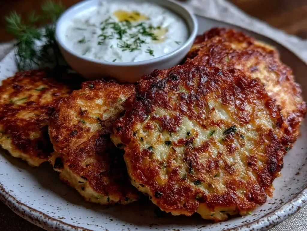 crispy Parmesan zucchini fritters - featured image