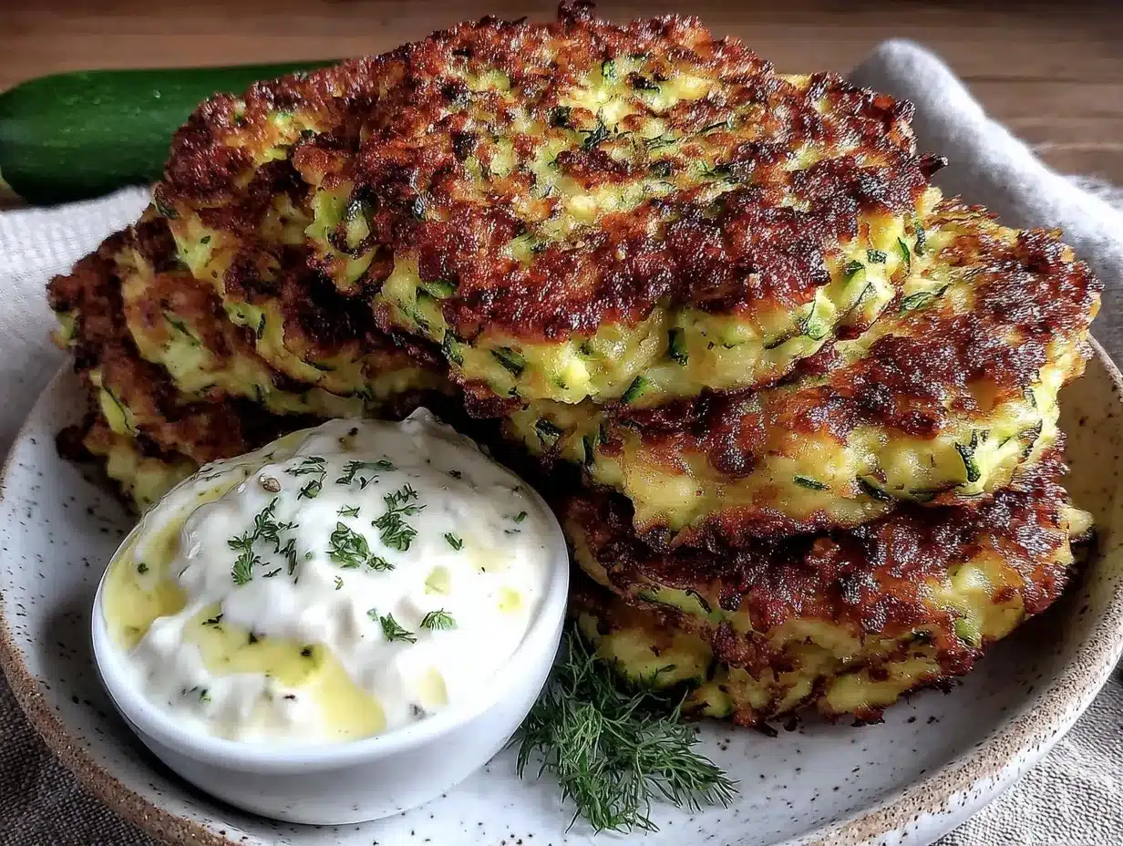 crispy Parmesan zucchini fritters preparation steps