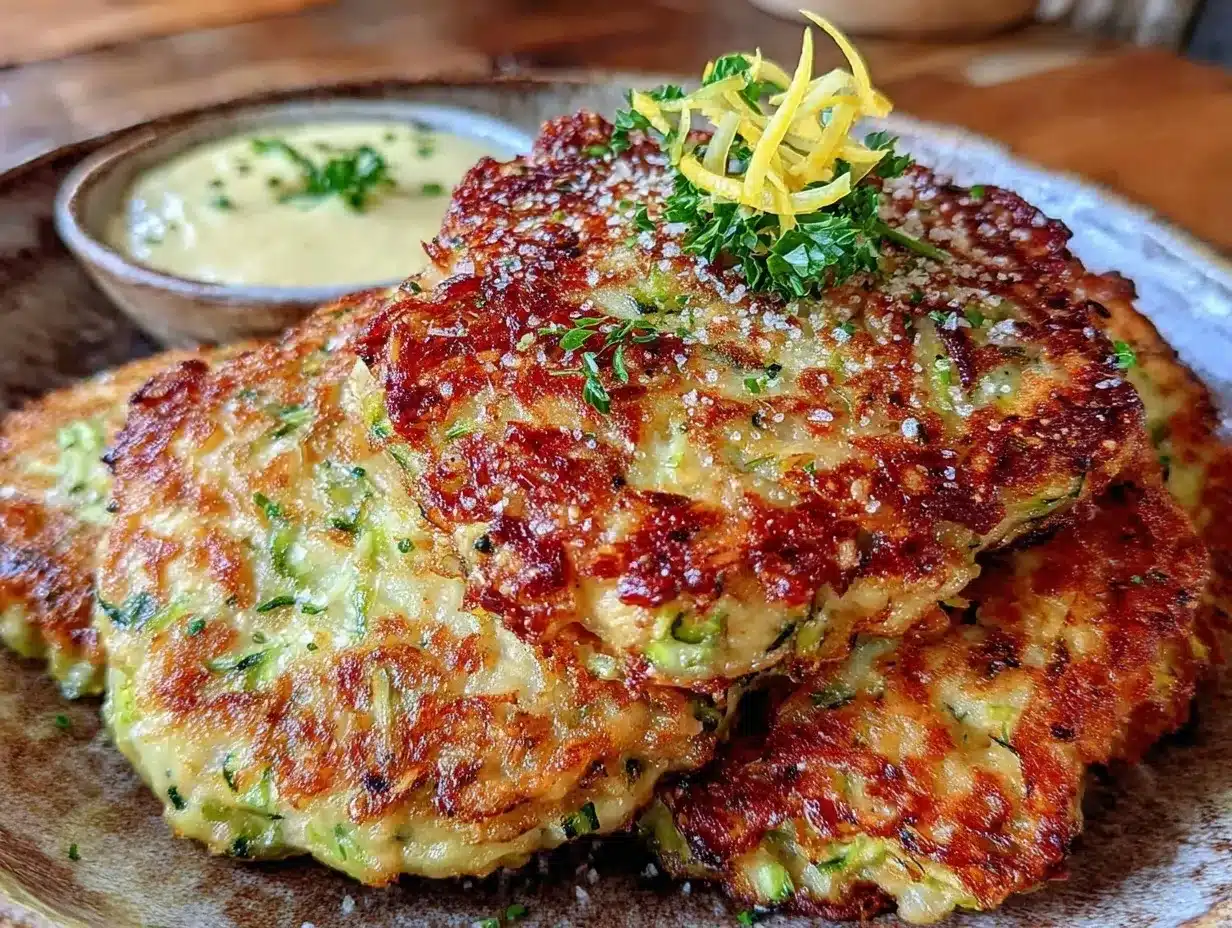 crispy parmesan zucchini fritters preparation steps