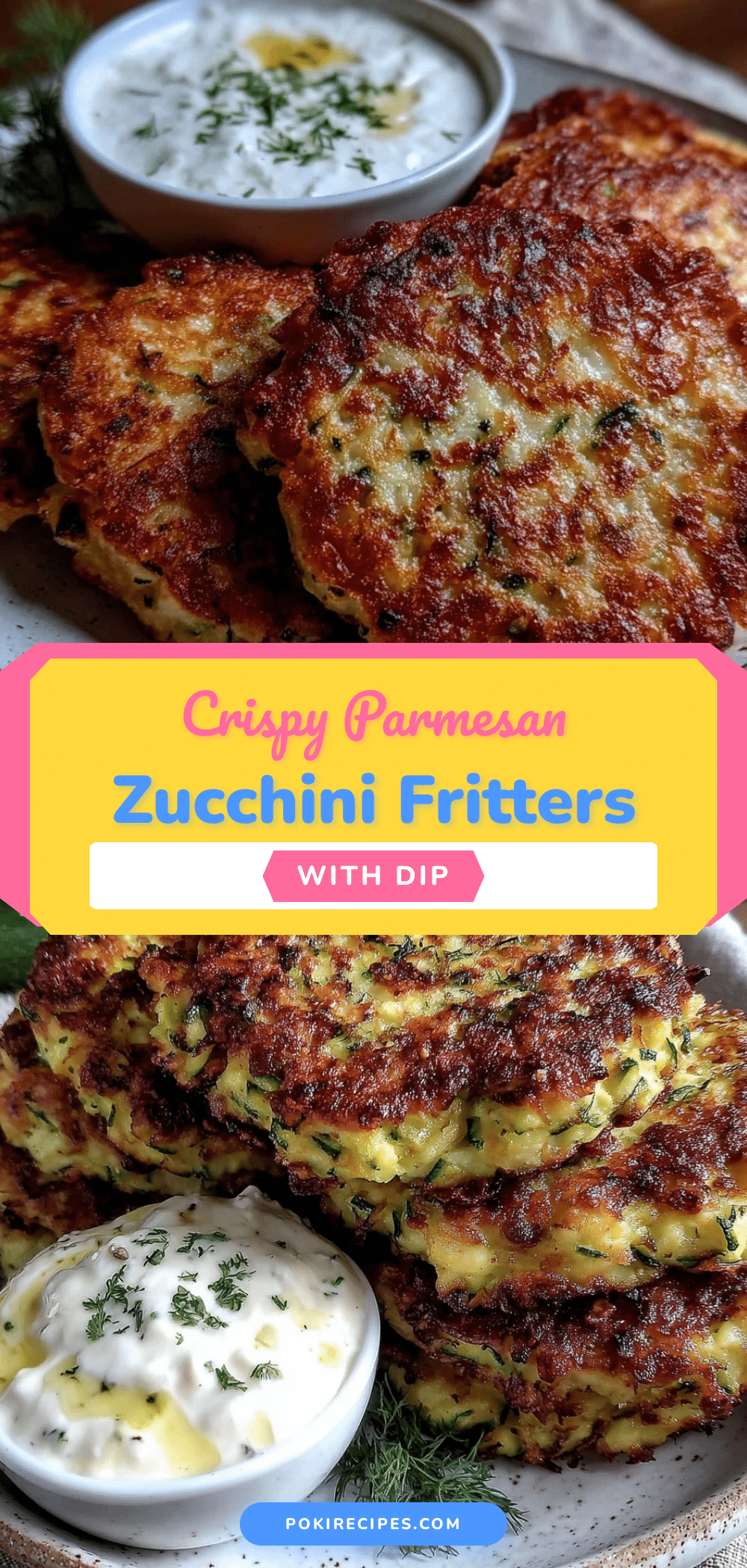 crispy Parmesan zucchini fritters recipe