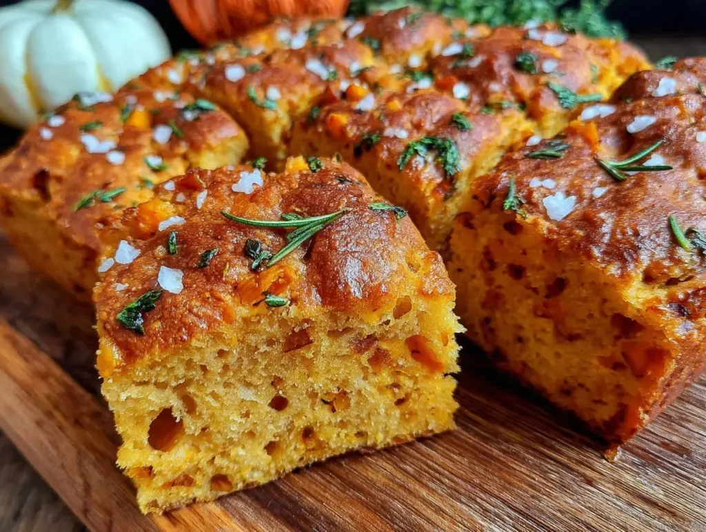 crispy sourdough pumpkin focaccia - featured image