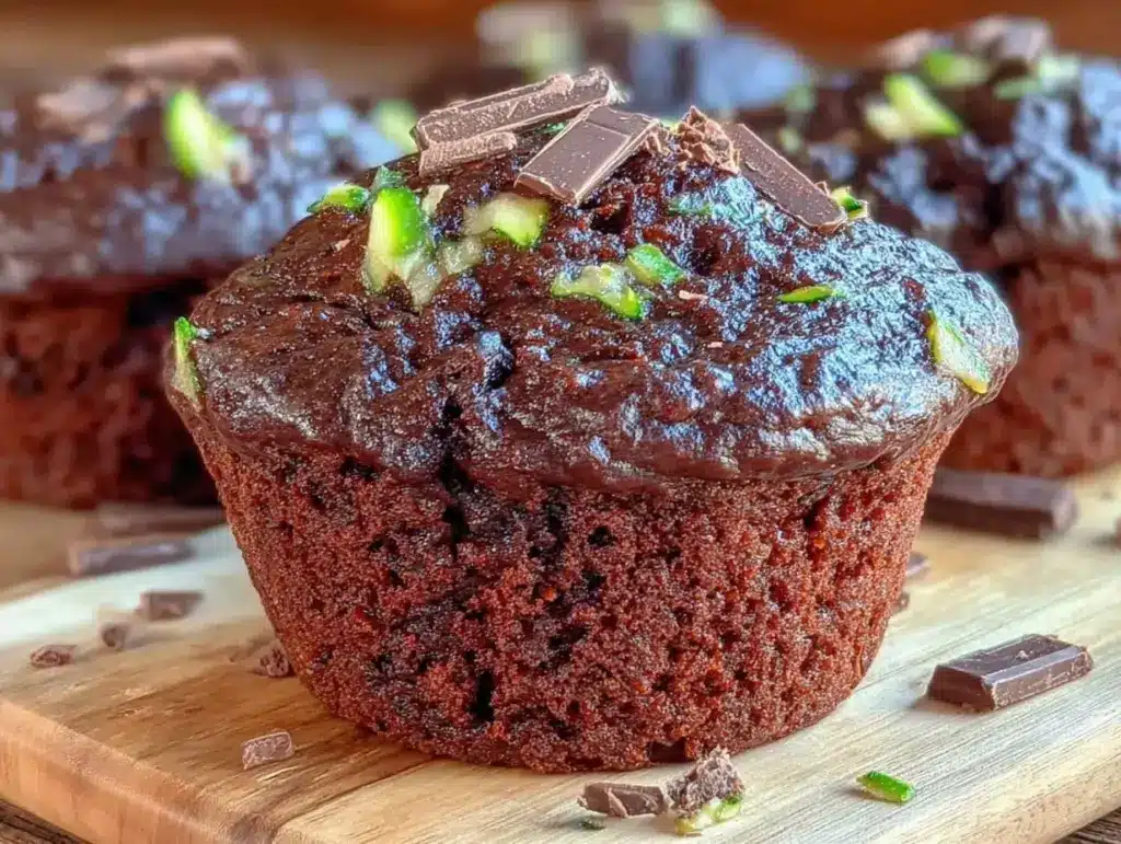 dairy-free chocolate zucchini muffins - featured image
