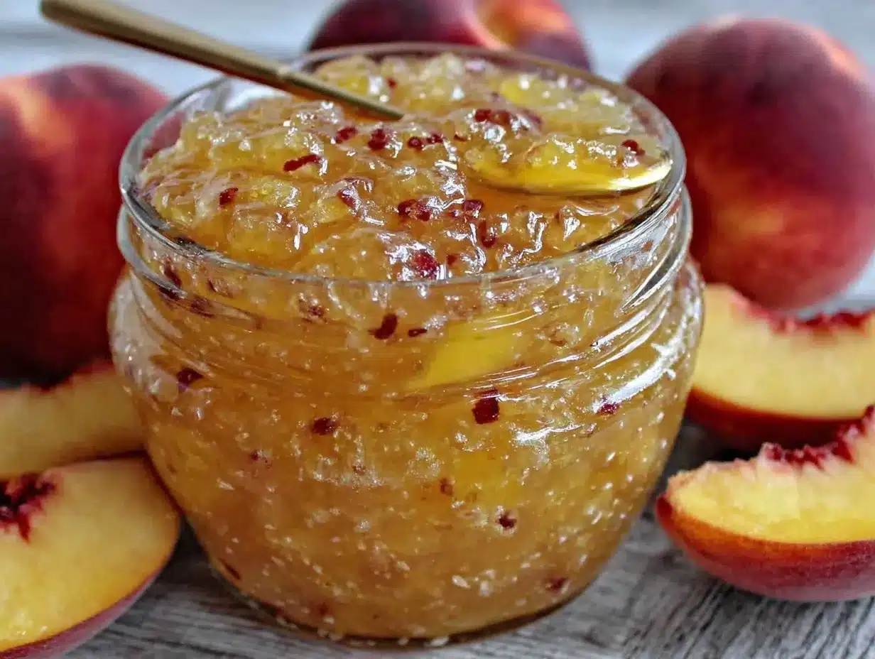 easy fresh peach freezer jam preparation steps
